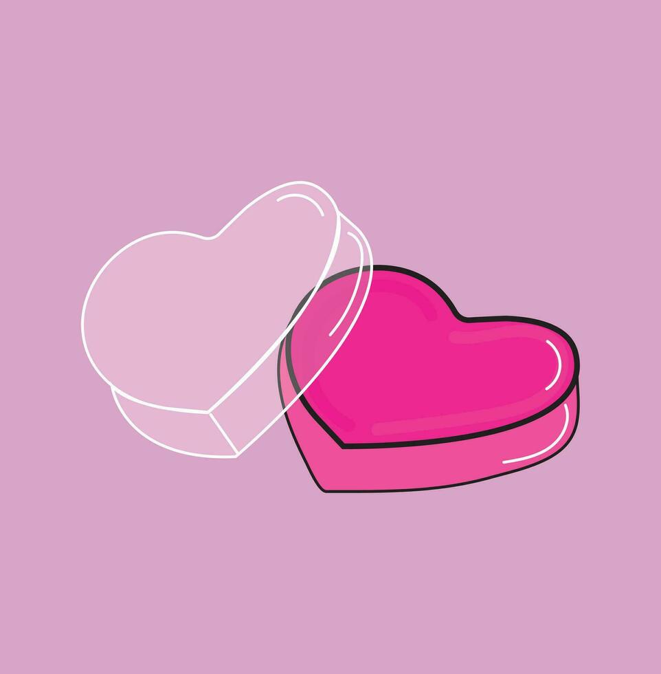 Heart Shape Blush Powder Container vector