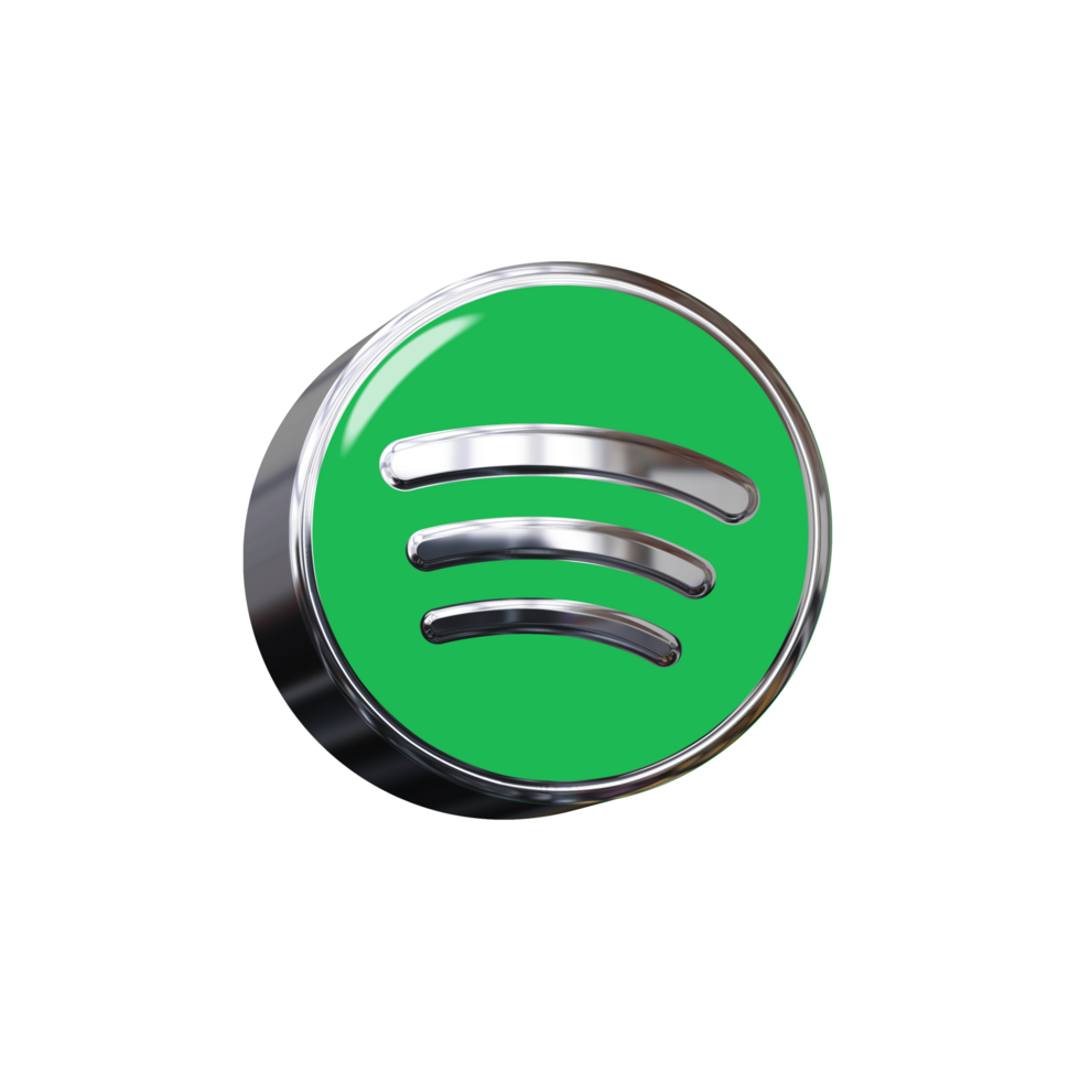 3d Spotify icono png