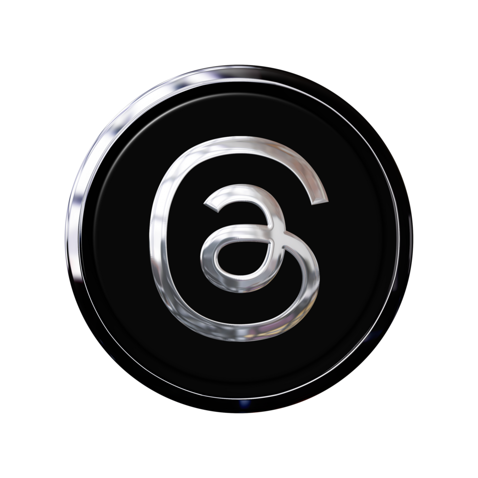 Threads social media 3D Icon png
