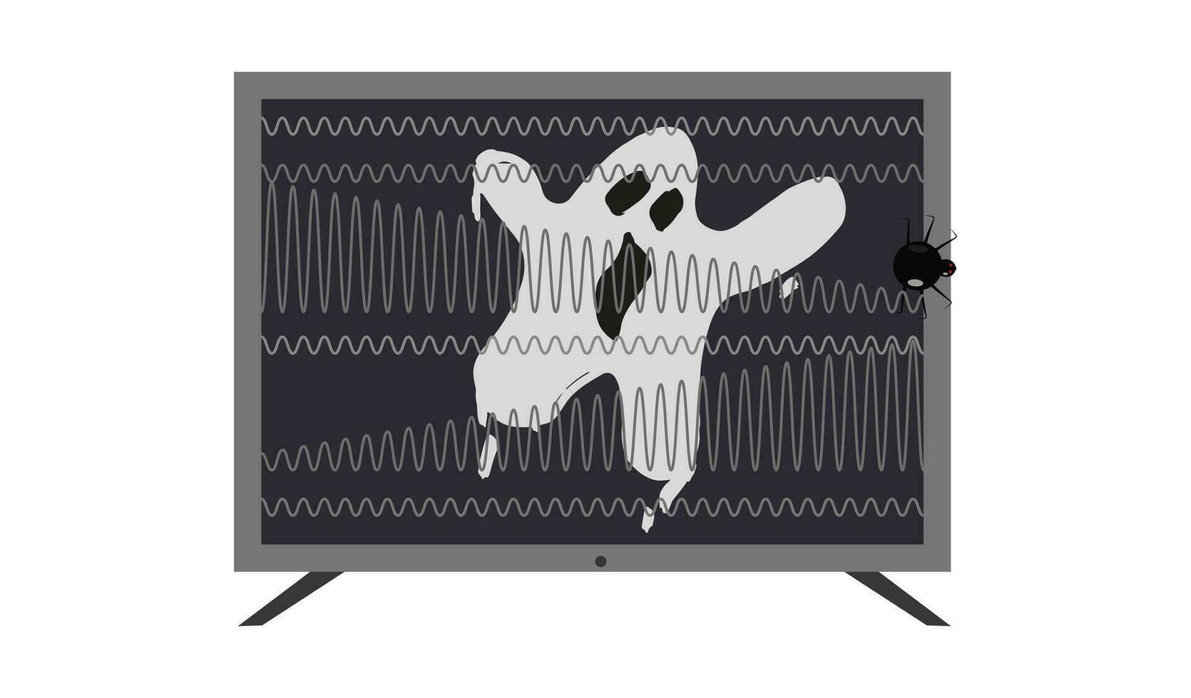 televisión olas fondo, No señal. fantasma concepto. vector