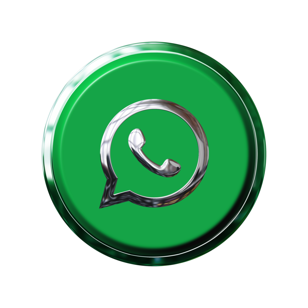 WhatsApp social media 3D Icon png