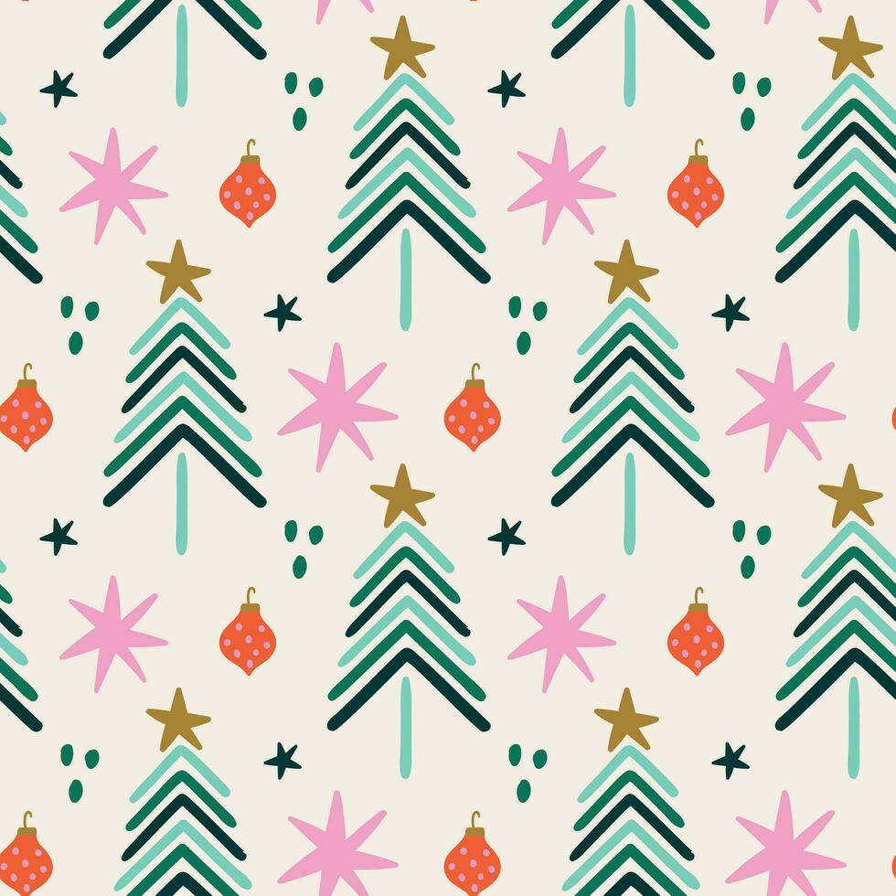 Christmas pattern. Christmas digital paper. Christmas seamless pattern. Christmas tree background vector