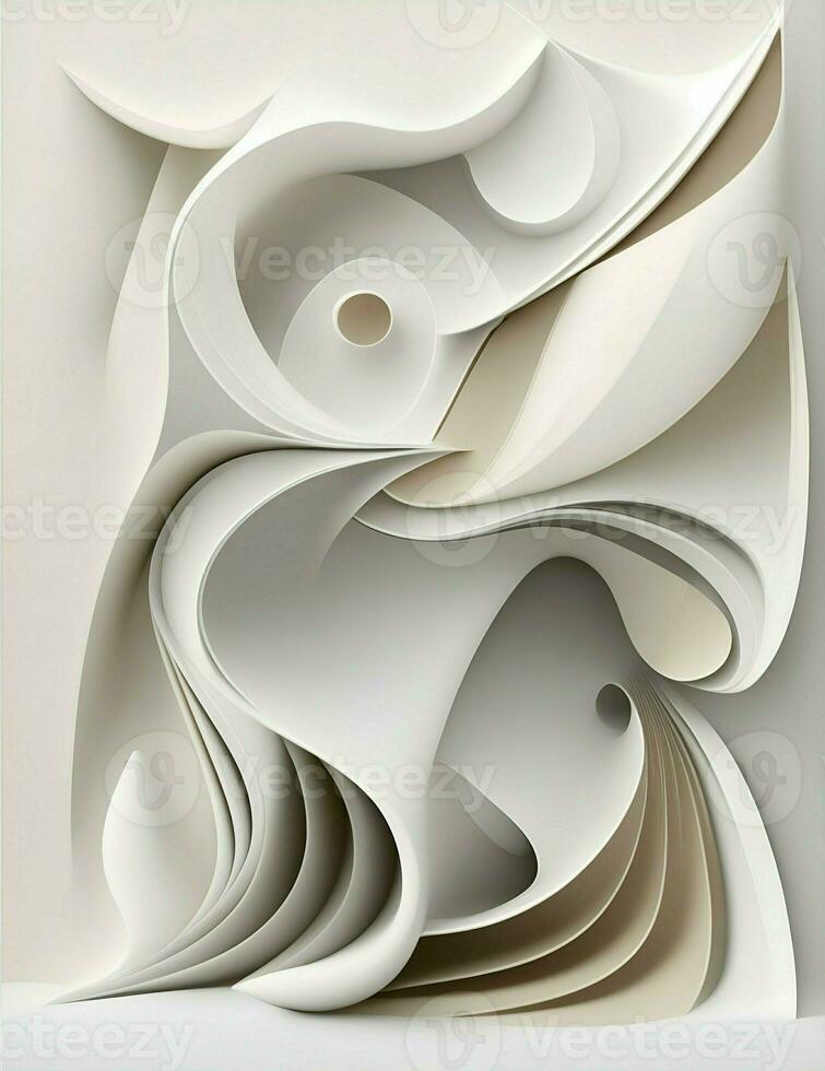 abstract patterns, organic shapes, movement effects, light and dark brown tones, beige, white and light gray illustrations photo
