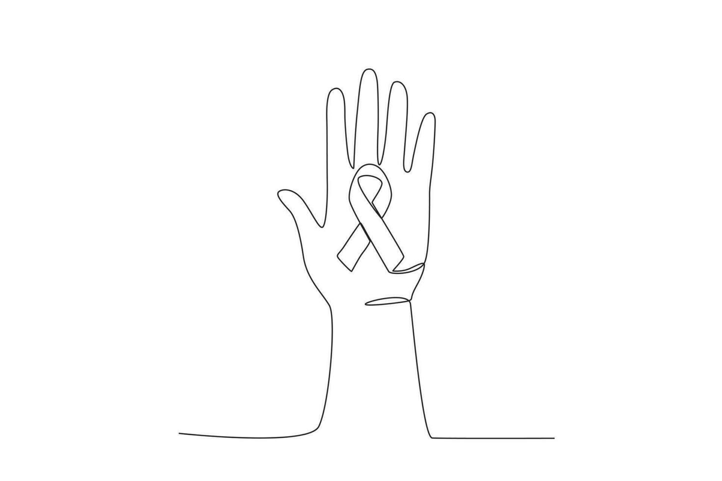 A tape against violence on the palm vector