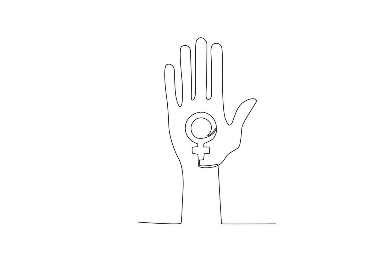 A hand with a violent prohibition tape vector