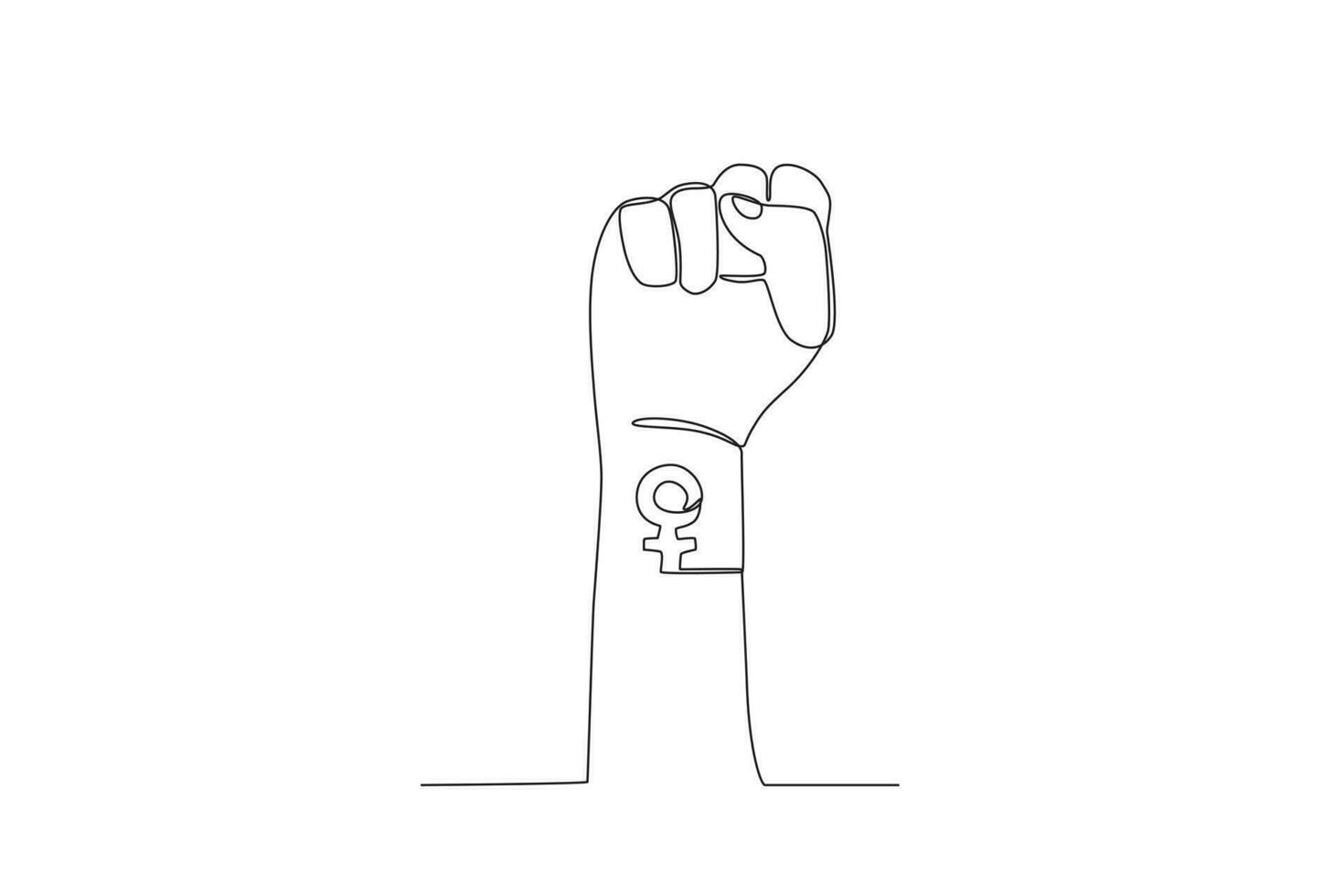 A hand shows the sign of an opponent of female violence vector
