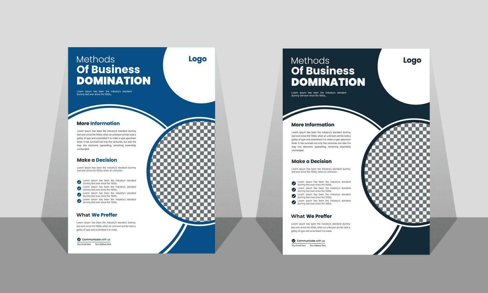 Business company and corporate flyer template design. vector