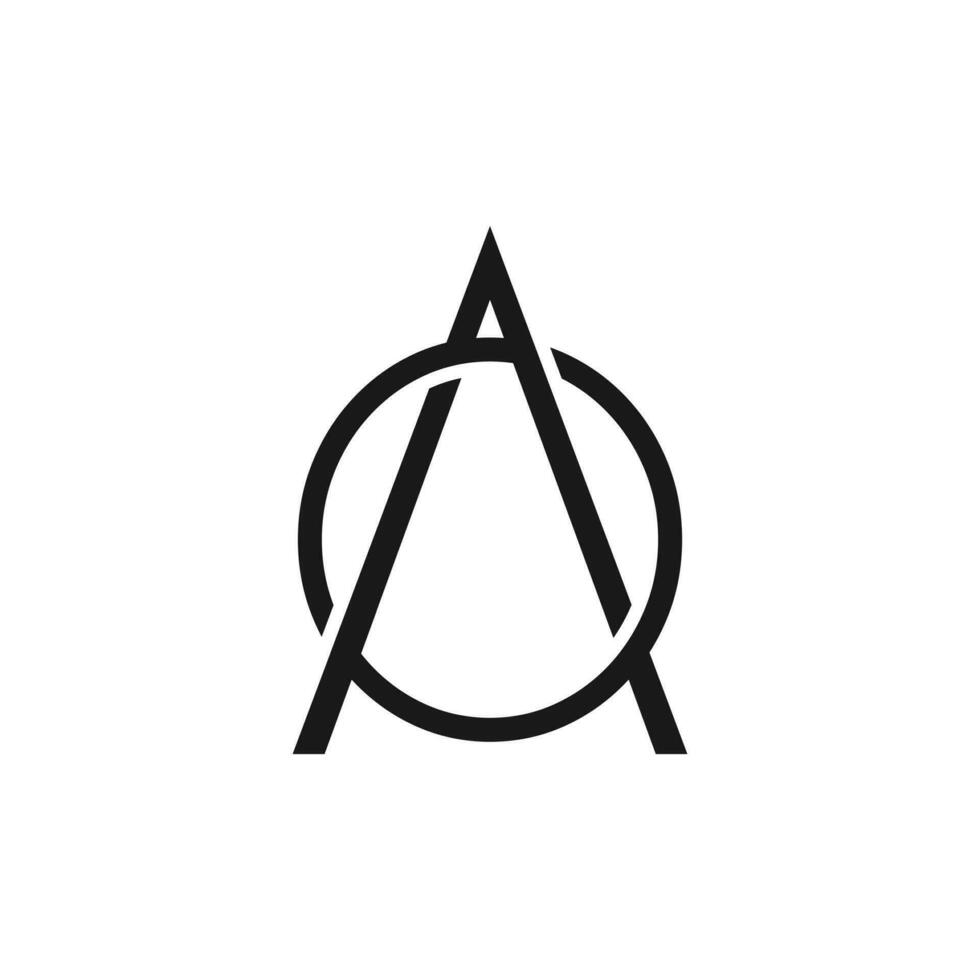 Initial Monogram Letter O A Logo Design vector