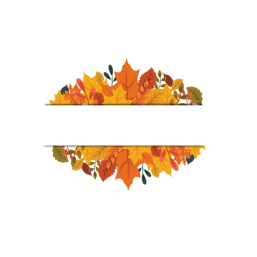 Autumn leaves background Vector