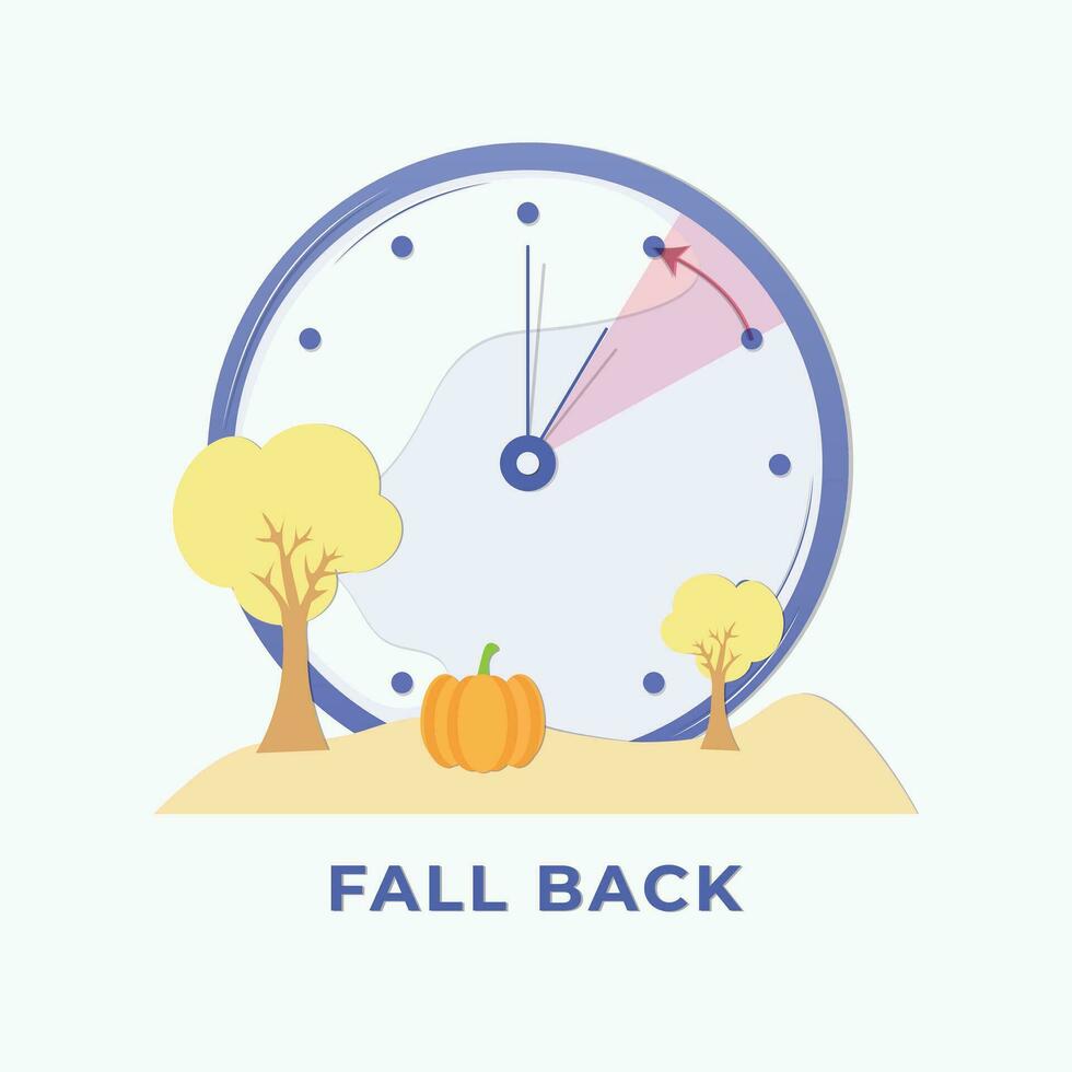 Fall back poster vector