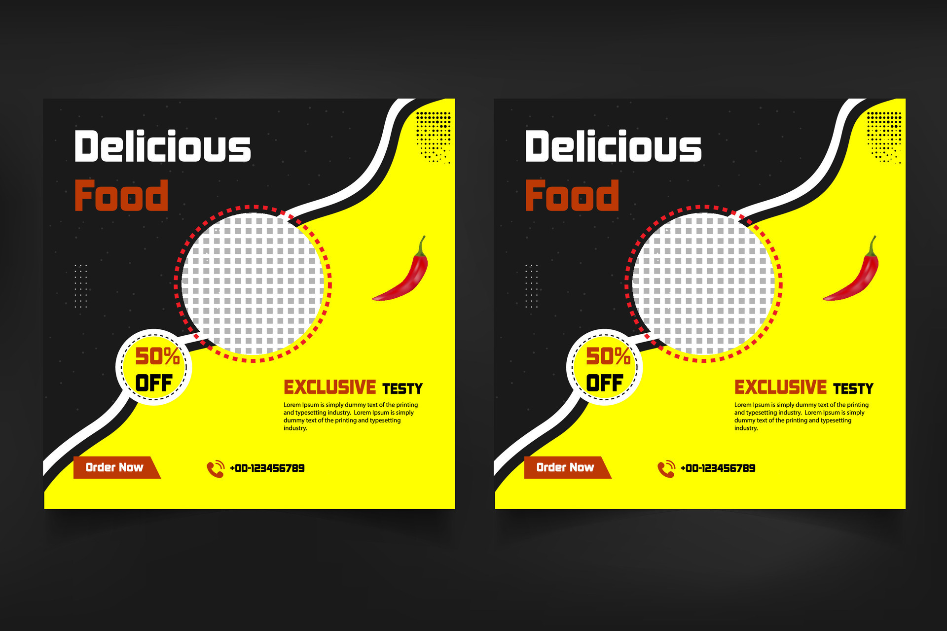 social media post template design