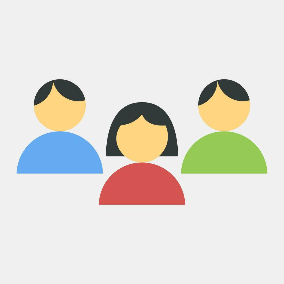 Icon voters. Indonesian general election elements. Icons in flat style. Good for prints, posters, infographics, etc. vector