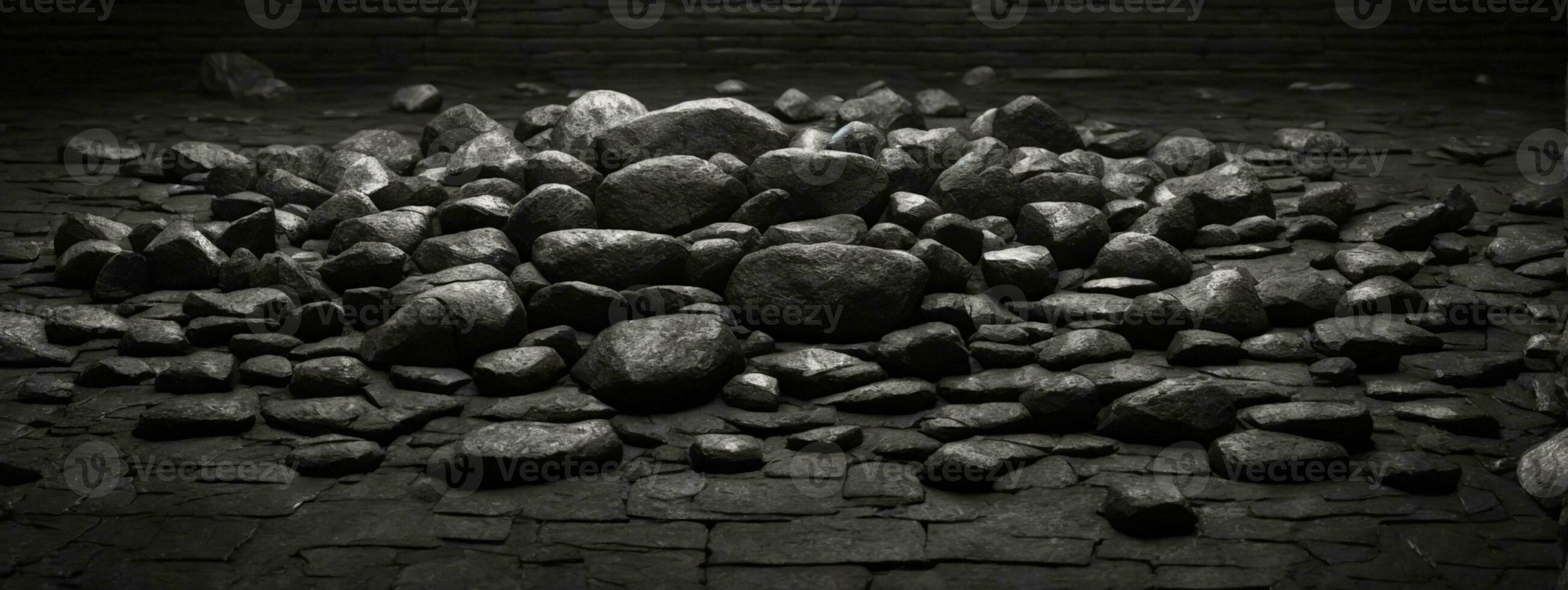 Black anthracite stone concrete texture background panorama banner long. AI generated photo