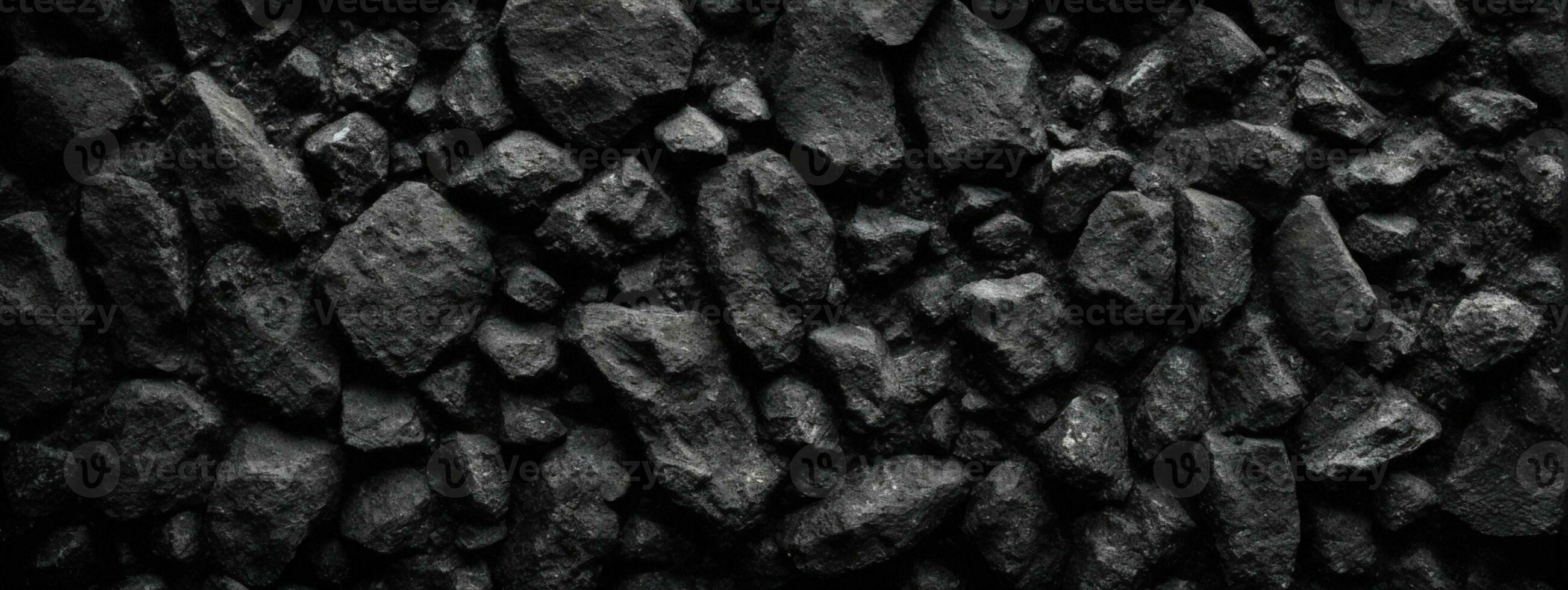 Black or dark gray rough grainy stone texture background. AI generated photo