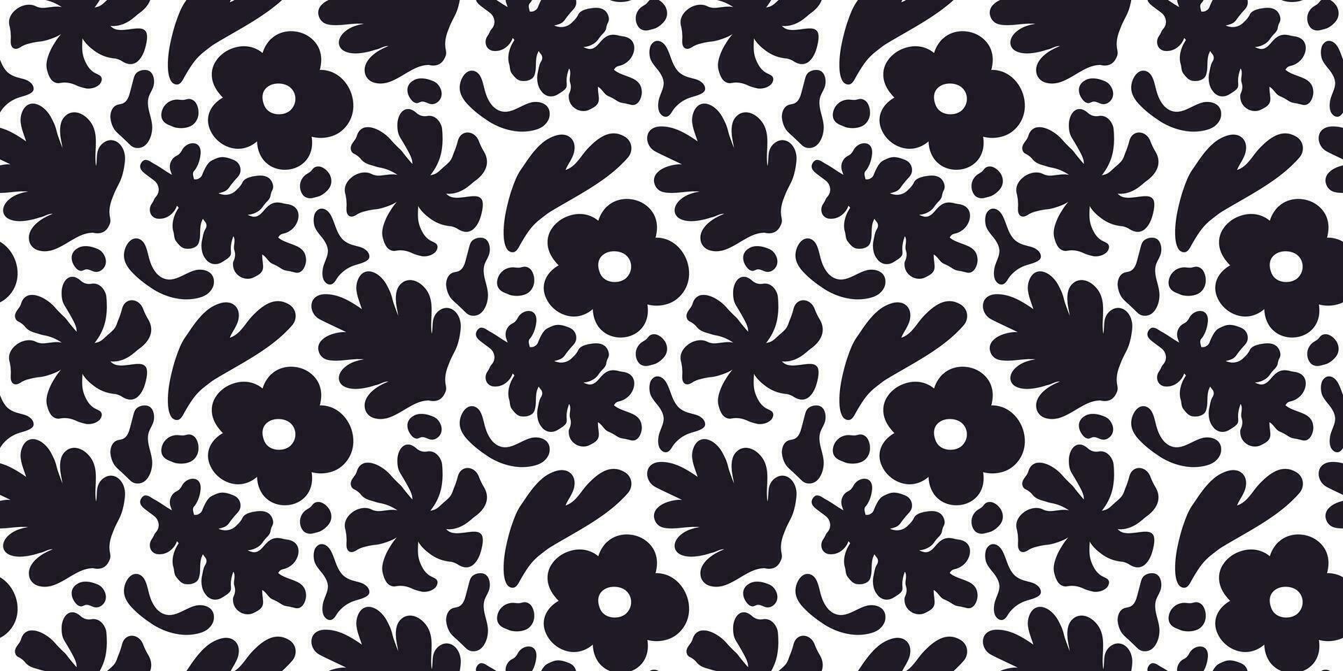 Seamless pattern with matisse abstract botanical shapes. Colorful trendy creative artistic elements on light background. vector