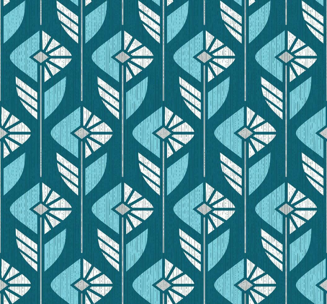 TURQUOISE VECTOR SEAMLESS BACKGROUND WITH GEOMETRIC LIGHT BLUE AND WHITE COLORS IN ART DECO STYLE