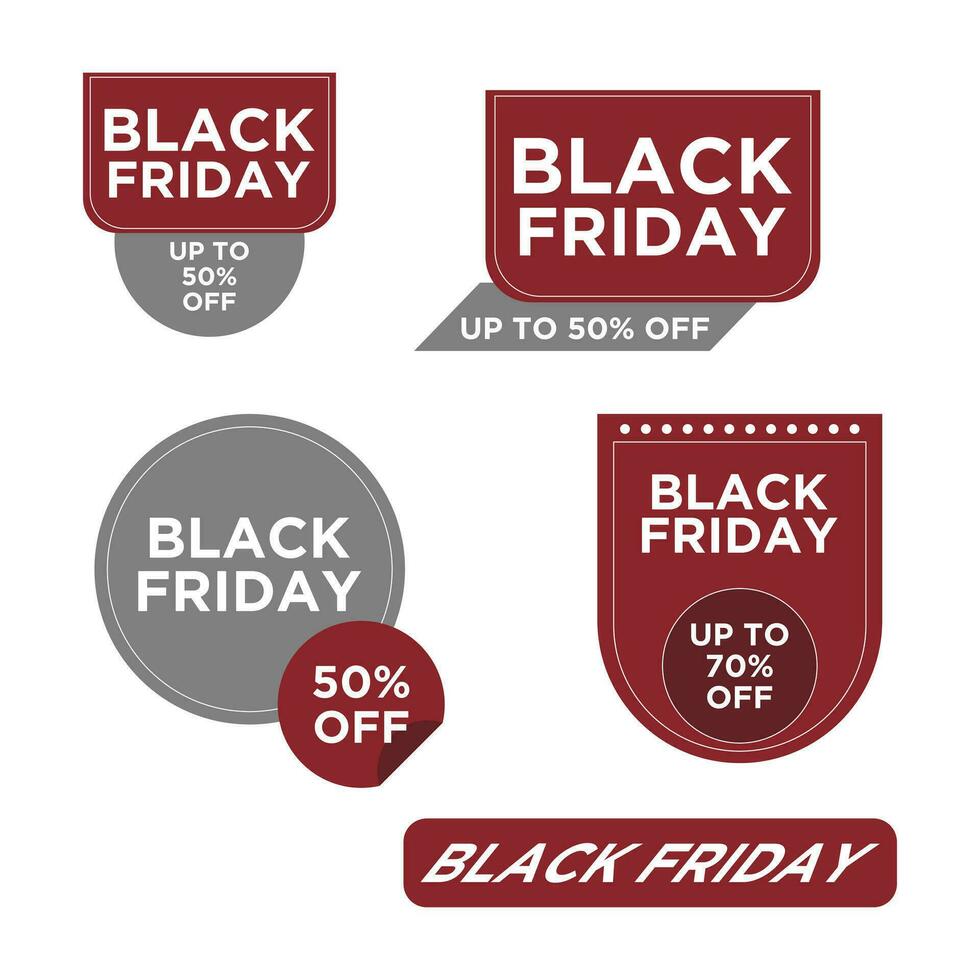 Black friday sale labels collection vector