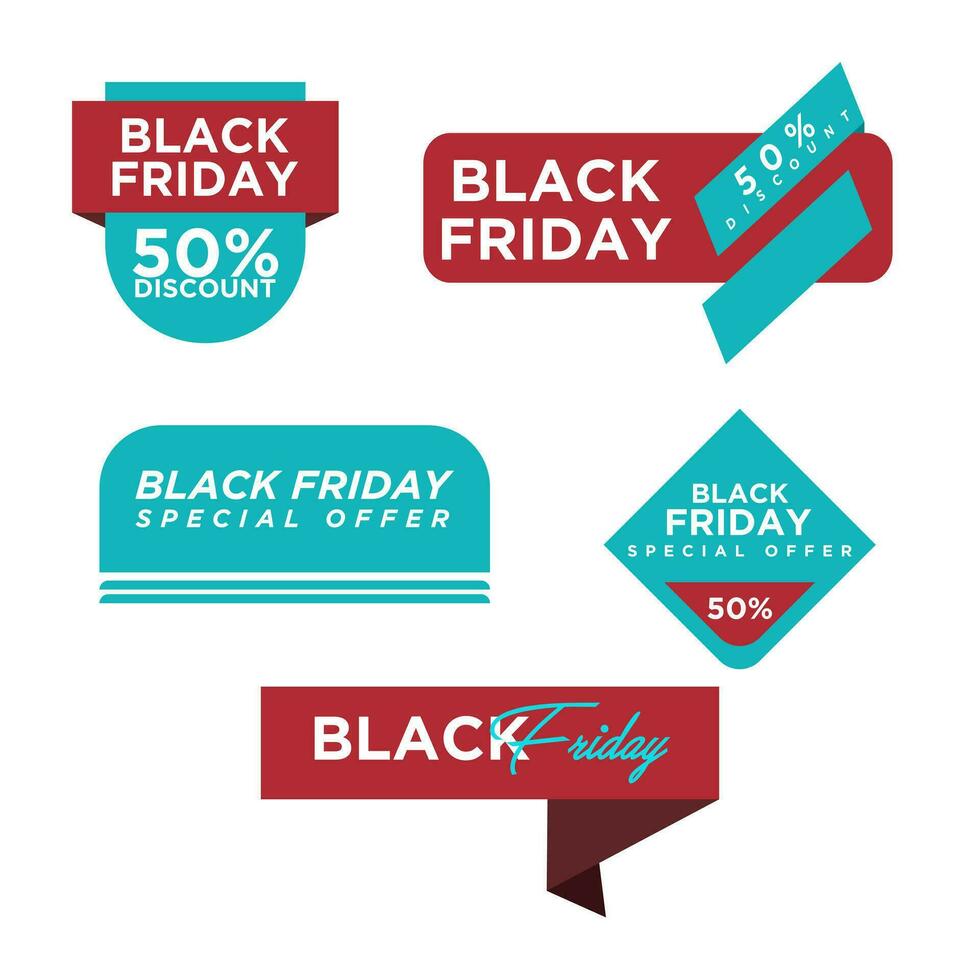 Black friday sale labels collection vector