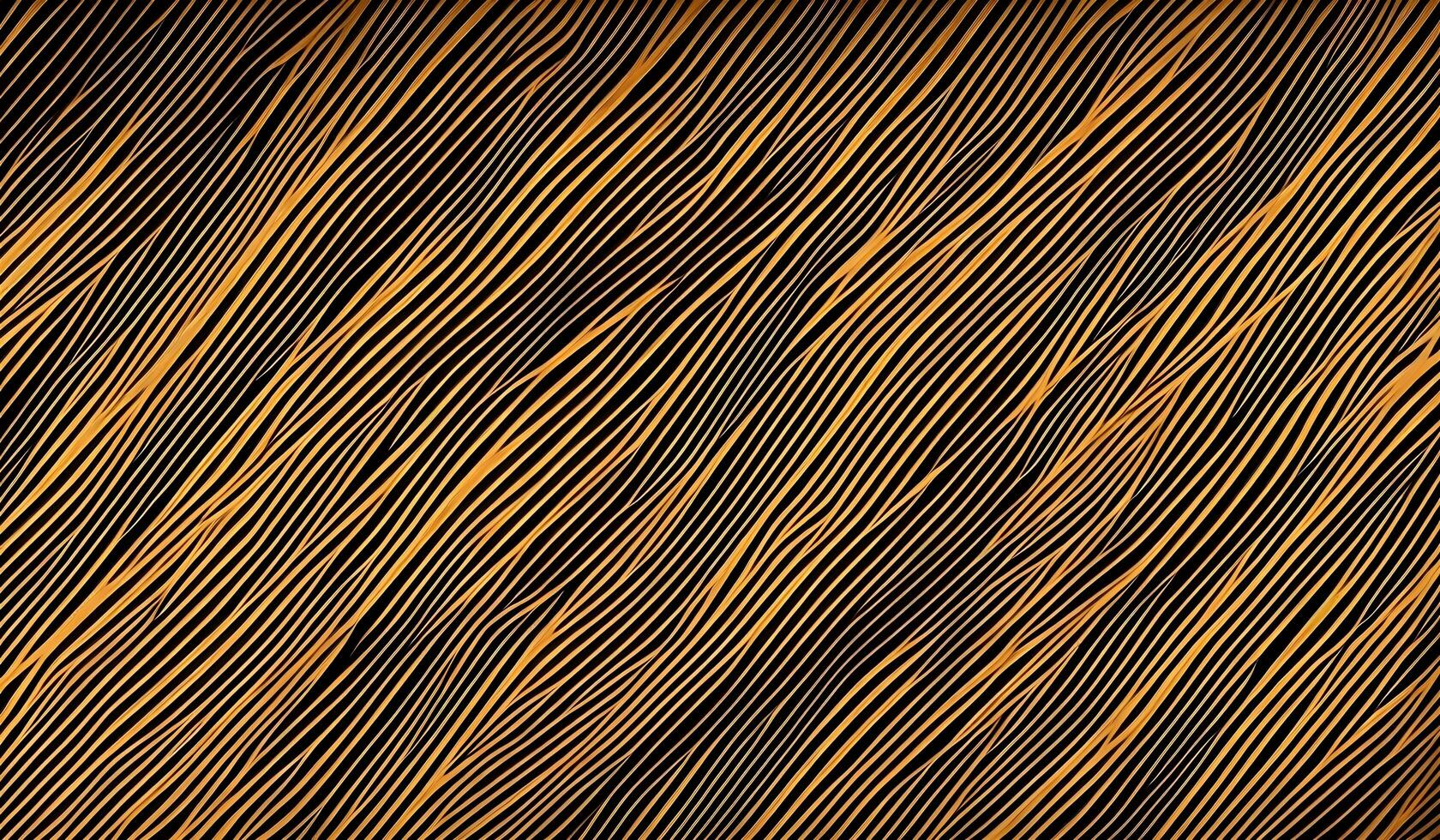 Abstract black background with golden light lines. AI Generative photo