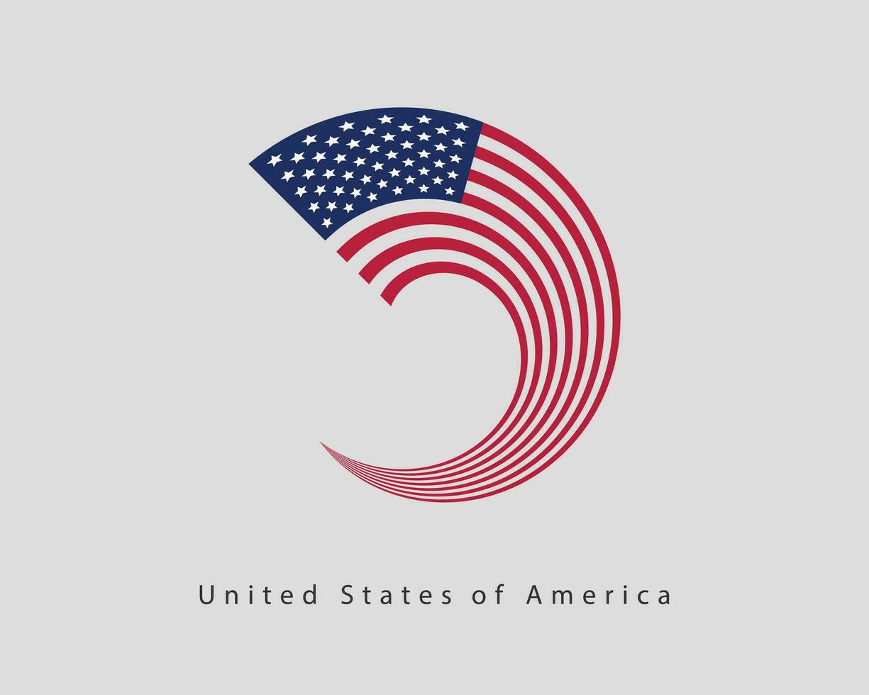 USA flag vector. Modern style United States of America symbol. American banner design element vector