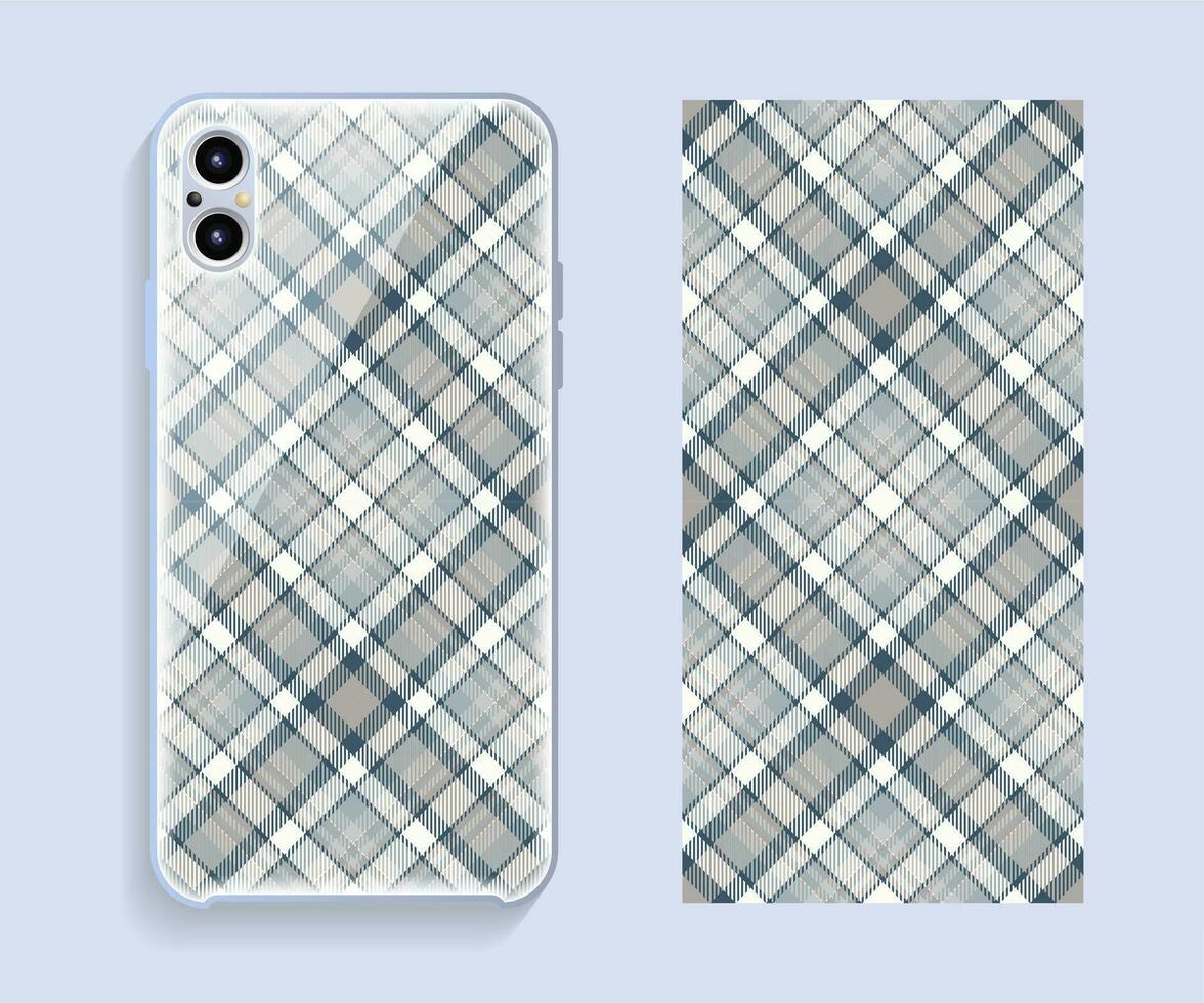 Mobile phone cover design. Template smartphone case vector pattern.