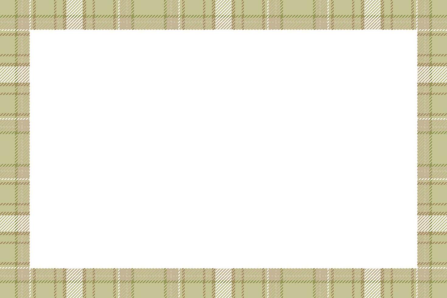 Vintage frame vector. Scottish border pattern retro style. Tartan plaid ornament. vector