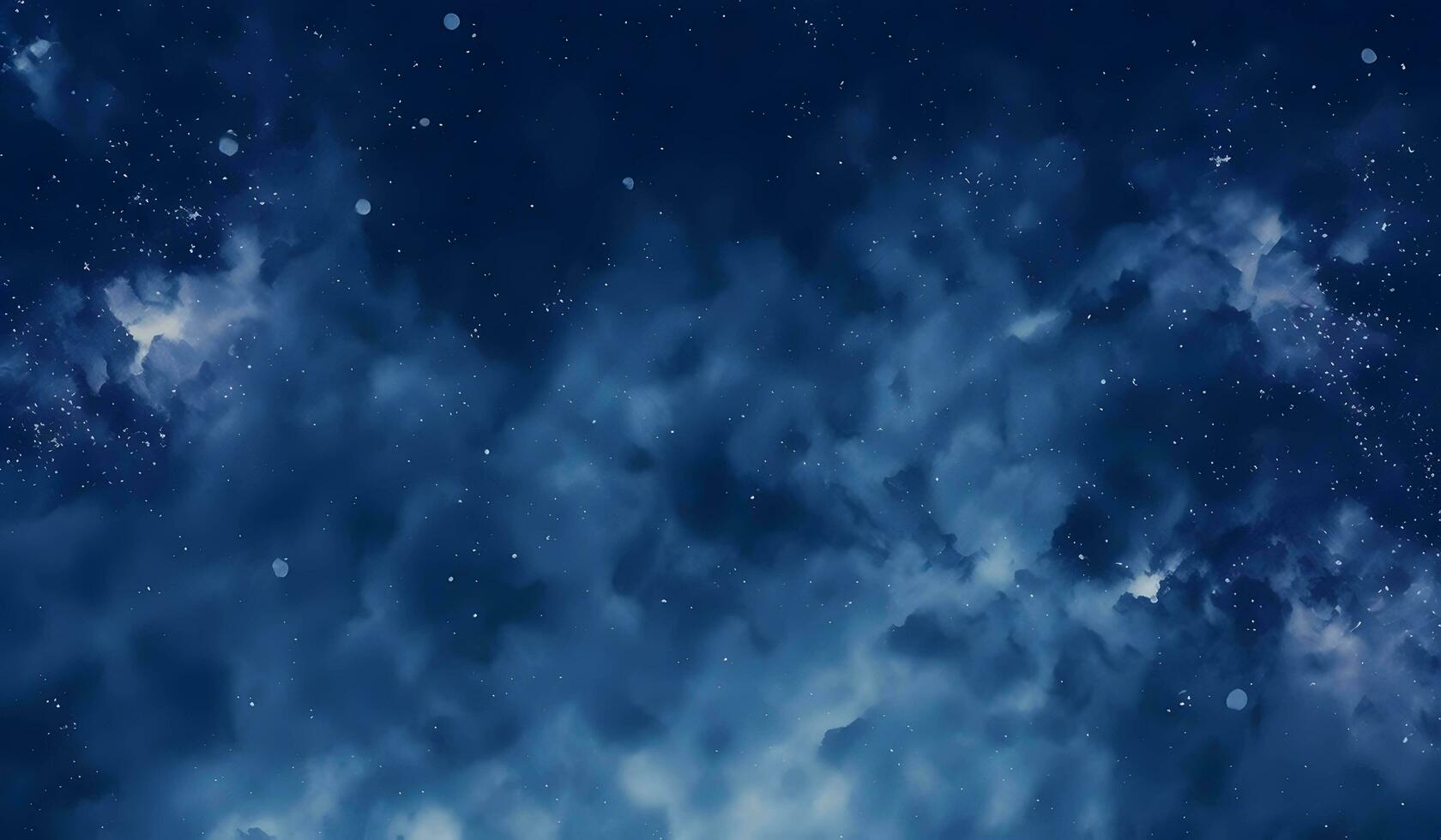 Watercolor style sparkling beautiful background, Sky, Space, Navy Blue. AI Generative photo