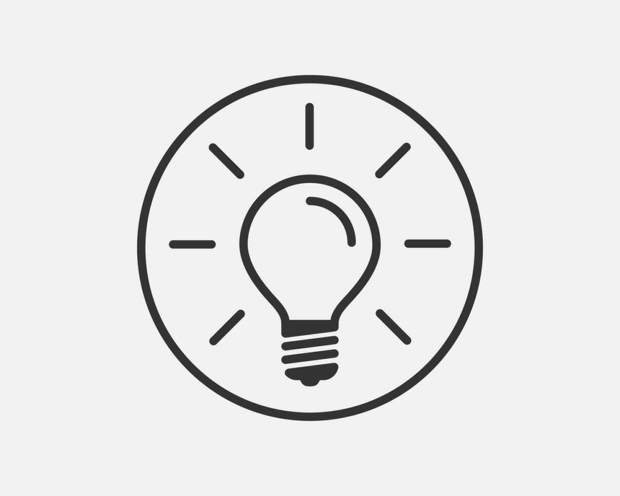 Light bulb icon vector. Llightbulb idea logo concept. Lamp electricity icons web design element. Led lights isolated silhouette. vector