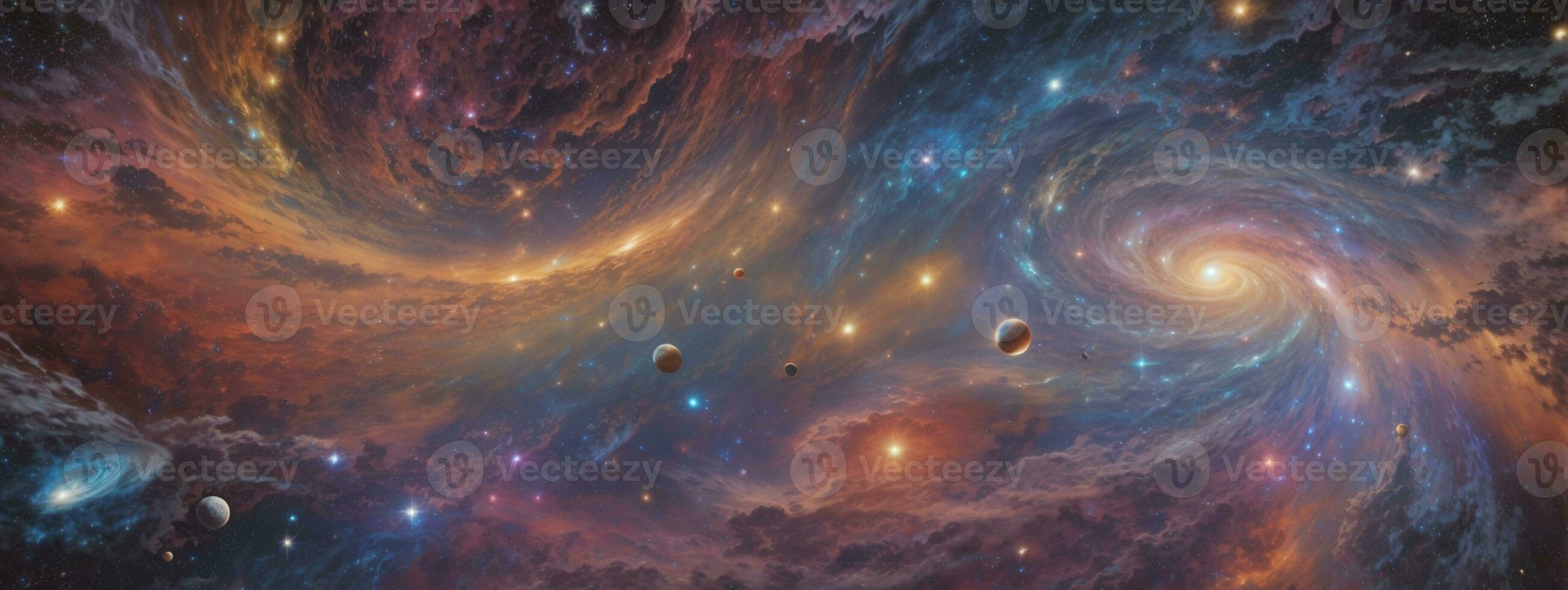 Galaxy. AI generated photo