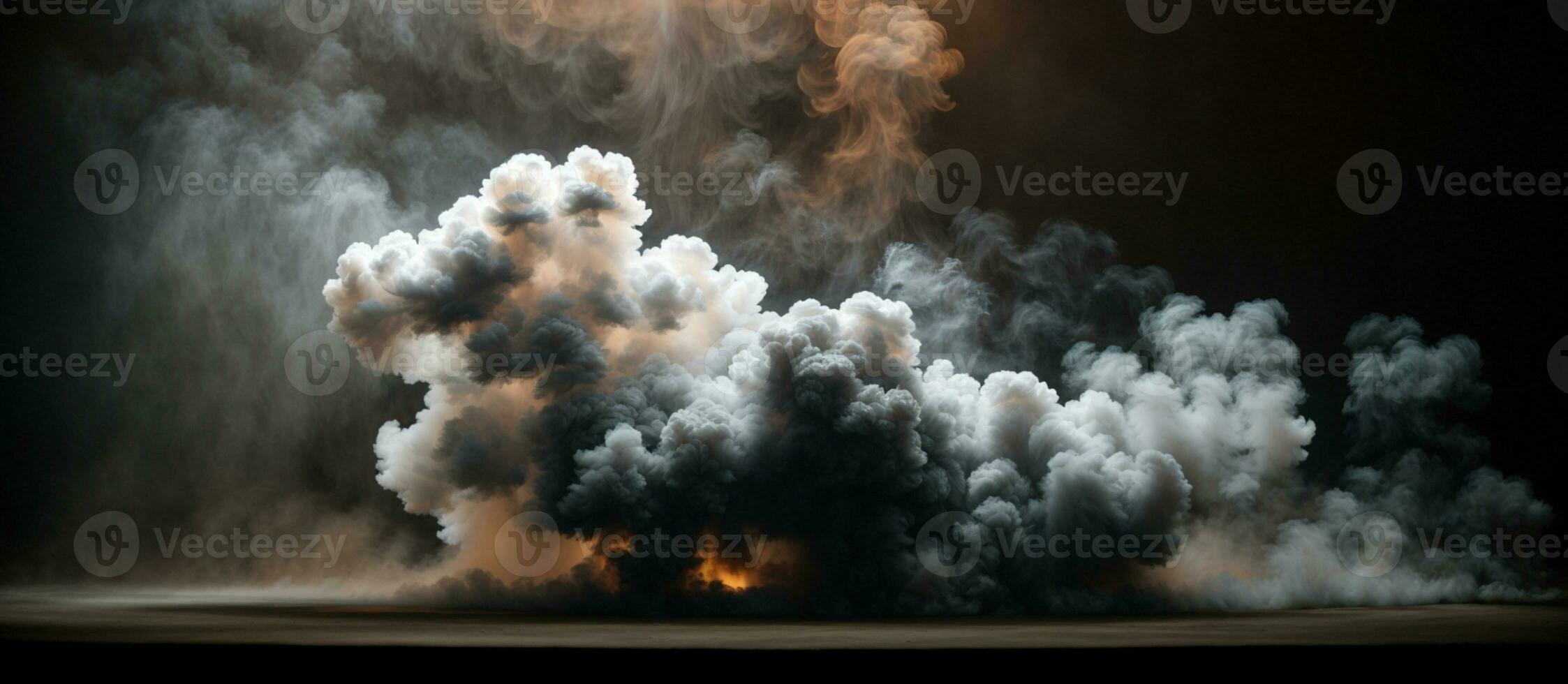 White smoke. AI generated photo