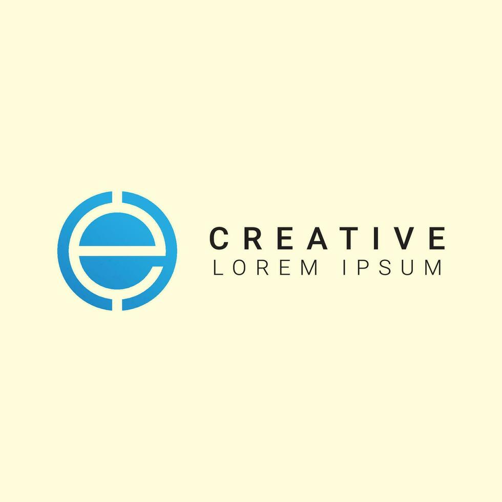 vector business logo initial letter E abstract creative design.