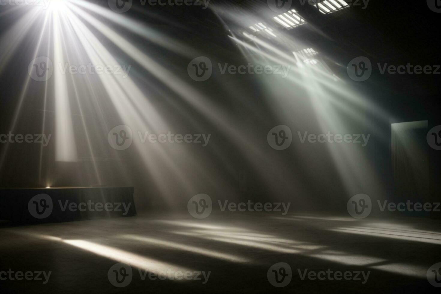 abstract beautiful rays of light on black background.. AI generated photo