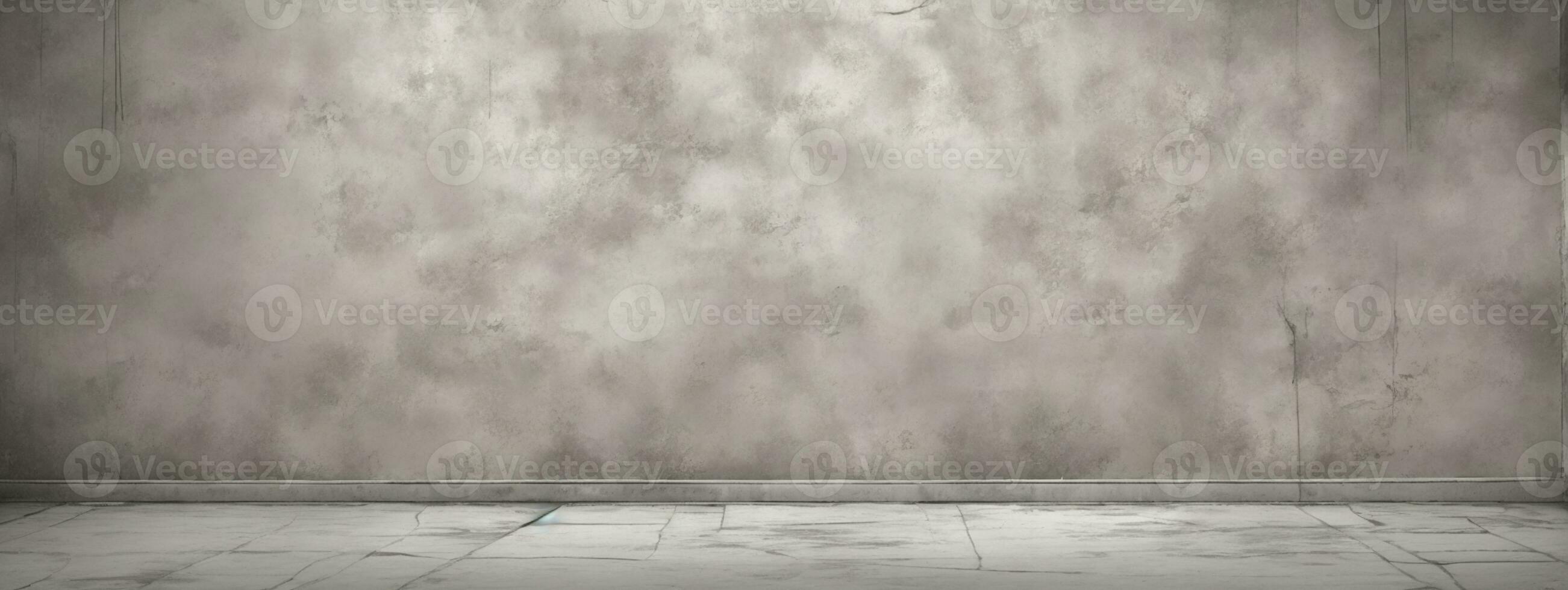 Wide concrete background wall texture for composing. AI generated photo