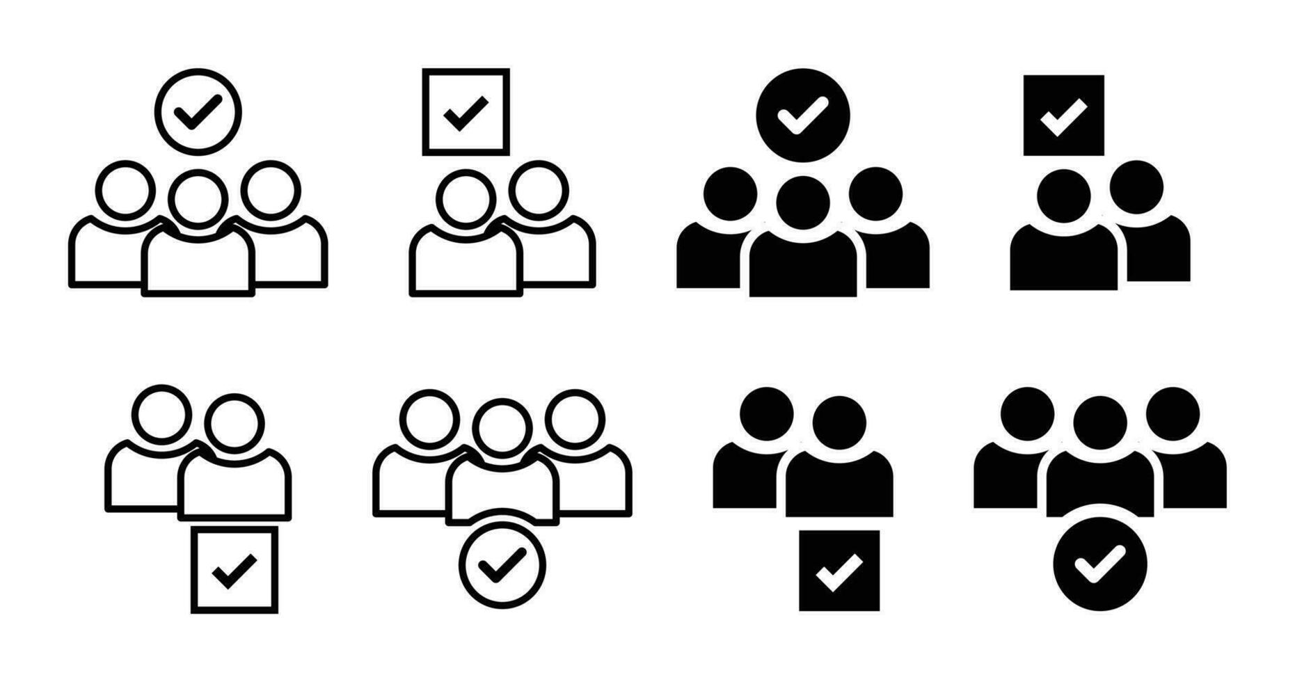 membership or leadership icon set, vector isolated on white background. business concept design