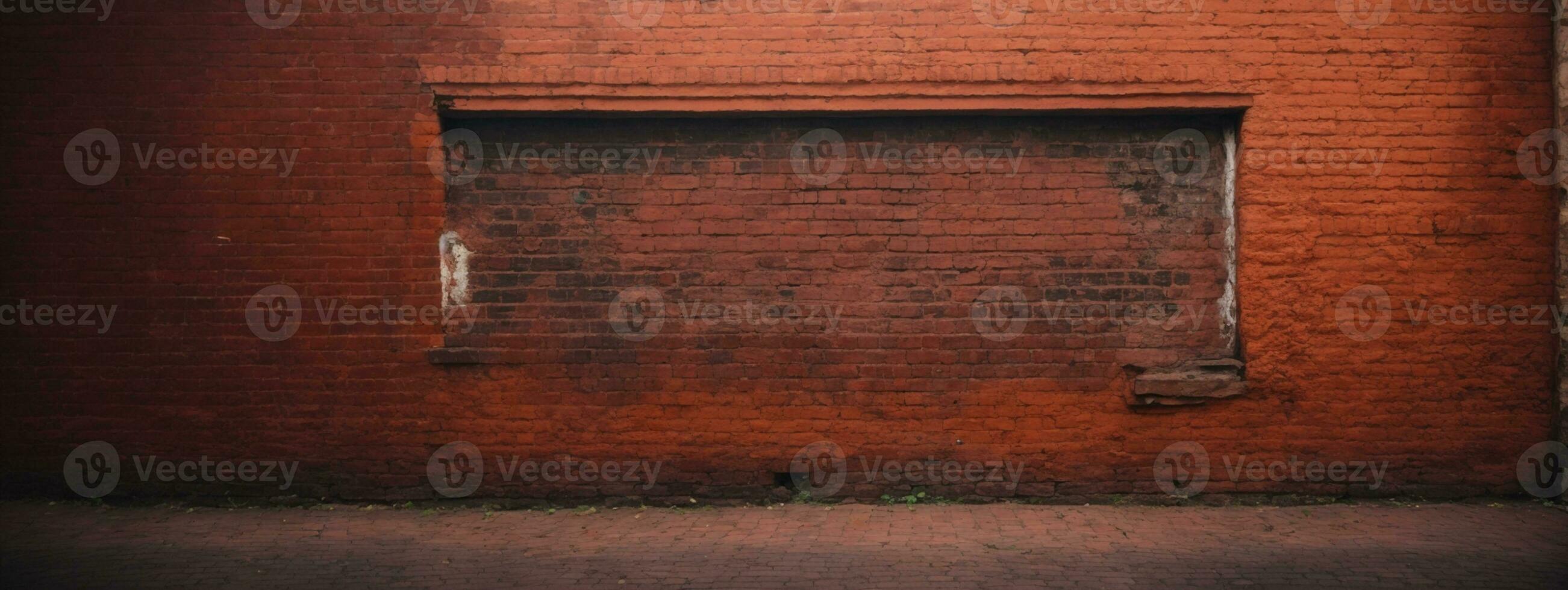 the old red brick wall. AI generated photo