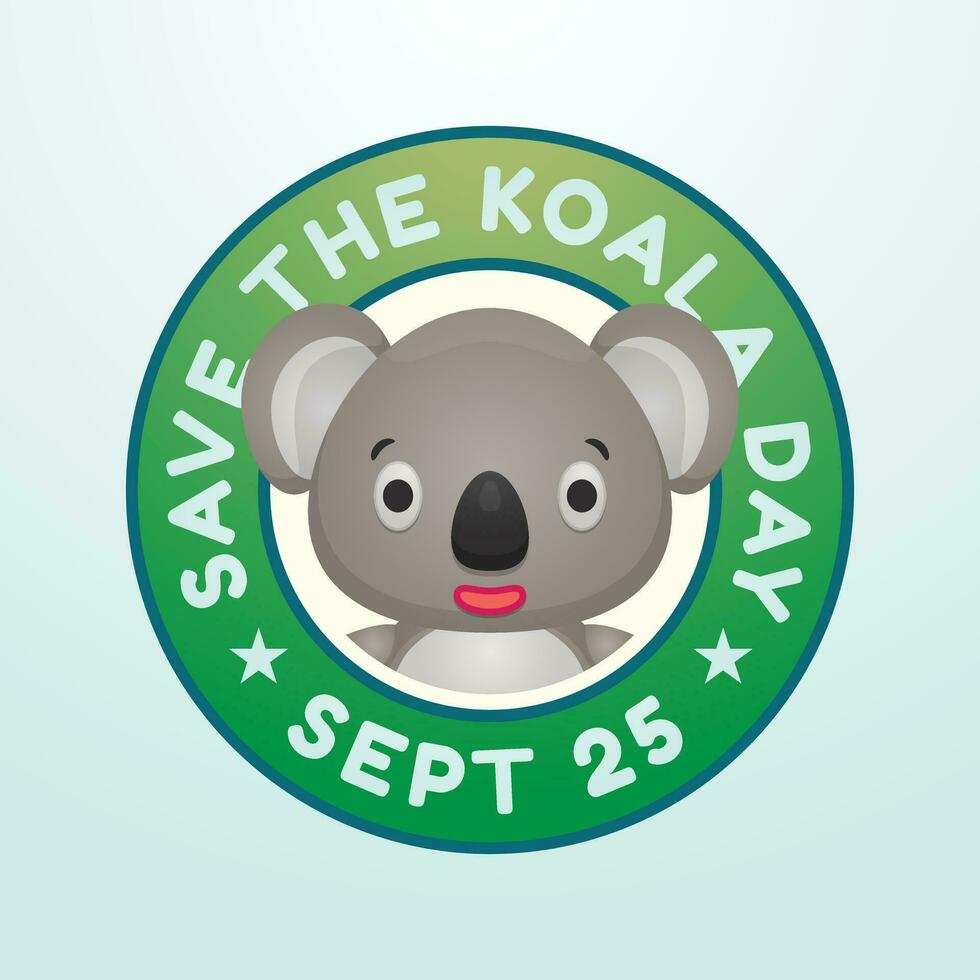 Save The Koala Day design template good for celebration usage. koala vector illustration. koala vector image. flat design. vector eps 10.