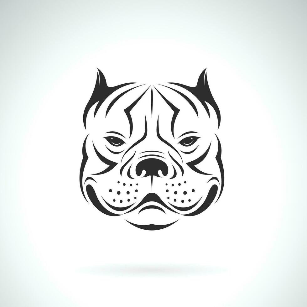 vector de toro perro cabeza diseño en blanco antecedentes. fácil editable en capas vector ilustración. mascota. animales