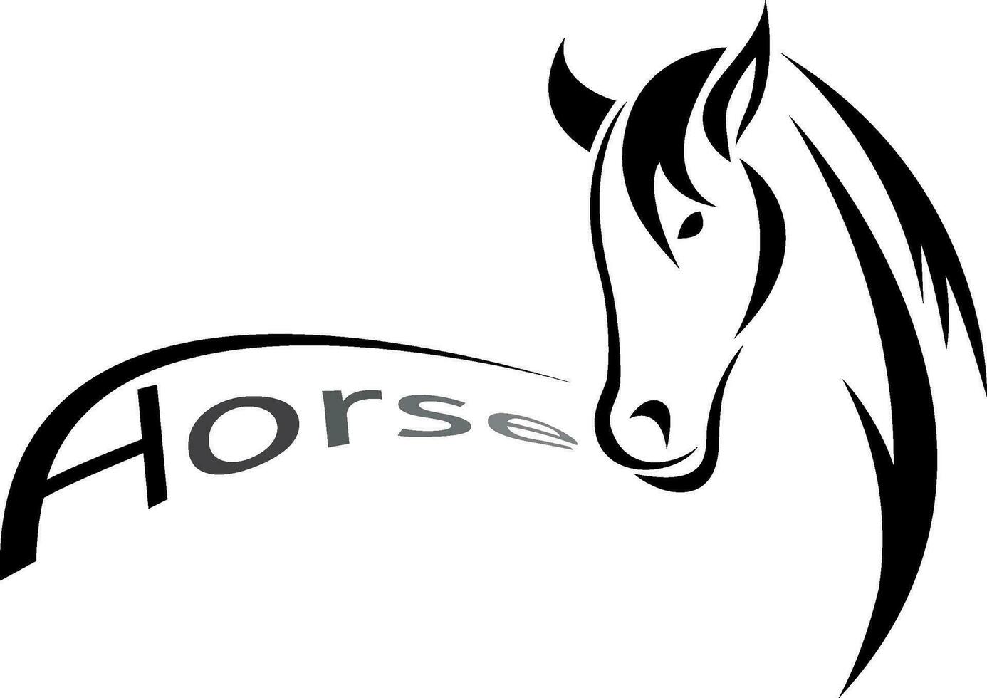 Vector of horse design on white background. Animal. Horse symbol. Easy editable layered vector illustration.