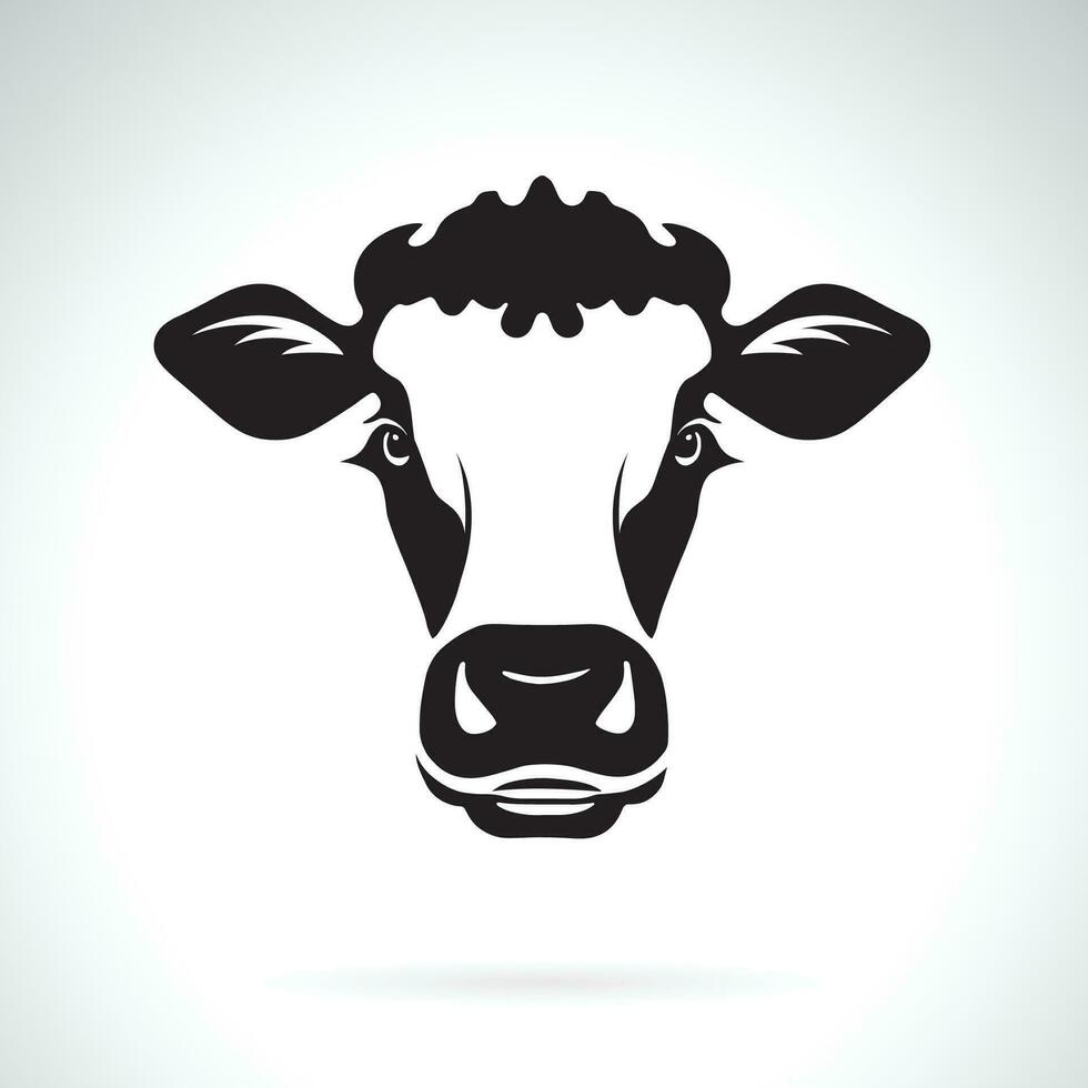 Vector of cow head design on white background. Easy editable layered vector illustration. Farm Animals.