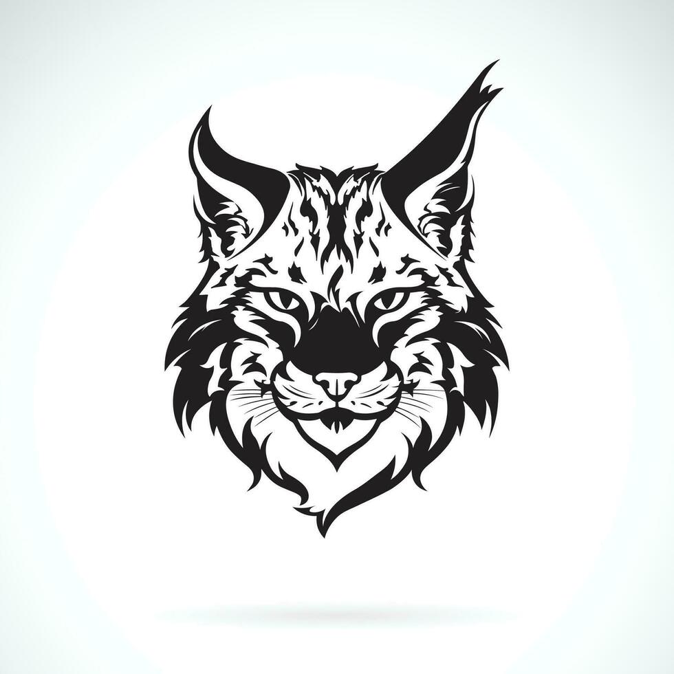 Vector of a lynx head design on white background. Wild Animals.