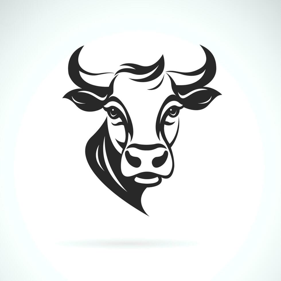 Vector of a cow head design on white background. Farm Animals.
