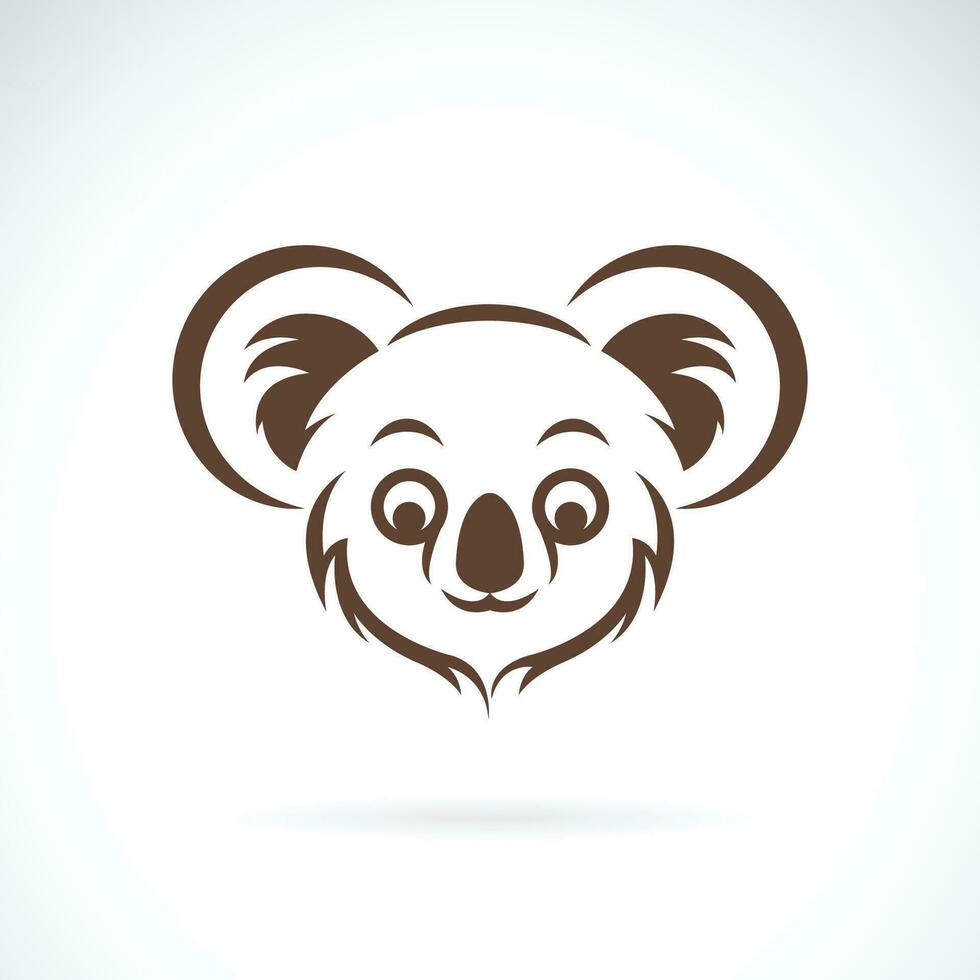 Vector of a koala face design on white background. Wildlife Animals. Easy editable layered vector illustration.