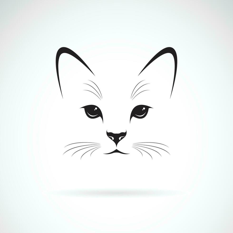 Vector of a cat face design on white background, Pet. Animals. Easy editable layered vector illustration.
