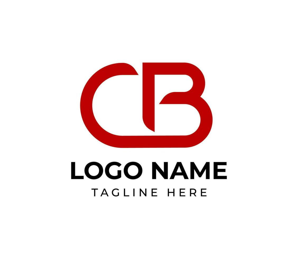 Monogram letter CB logo design vector