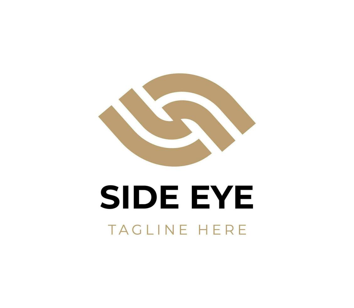 Modern eye logo with letter s vector