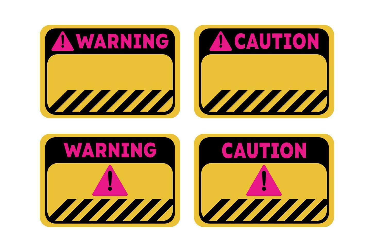 Warning sign, blank warning sign symbol, caution sign with to be careful sign vector illustration.