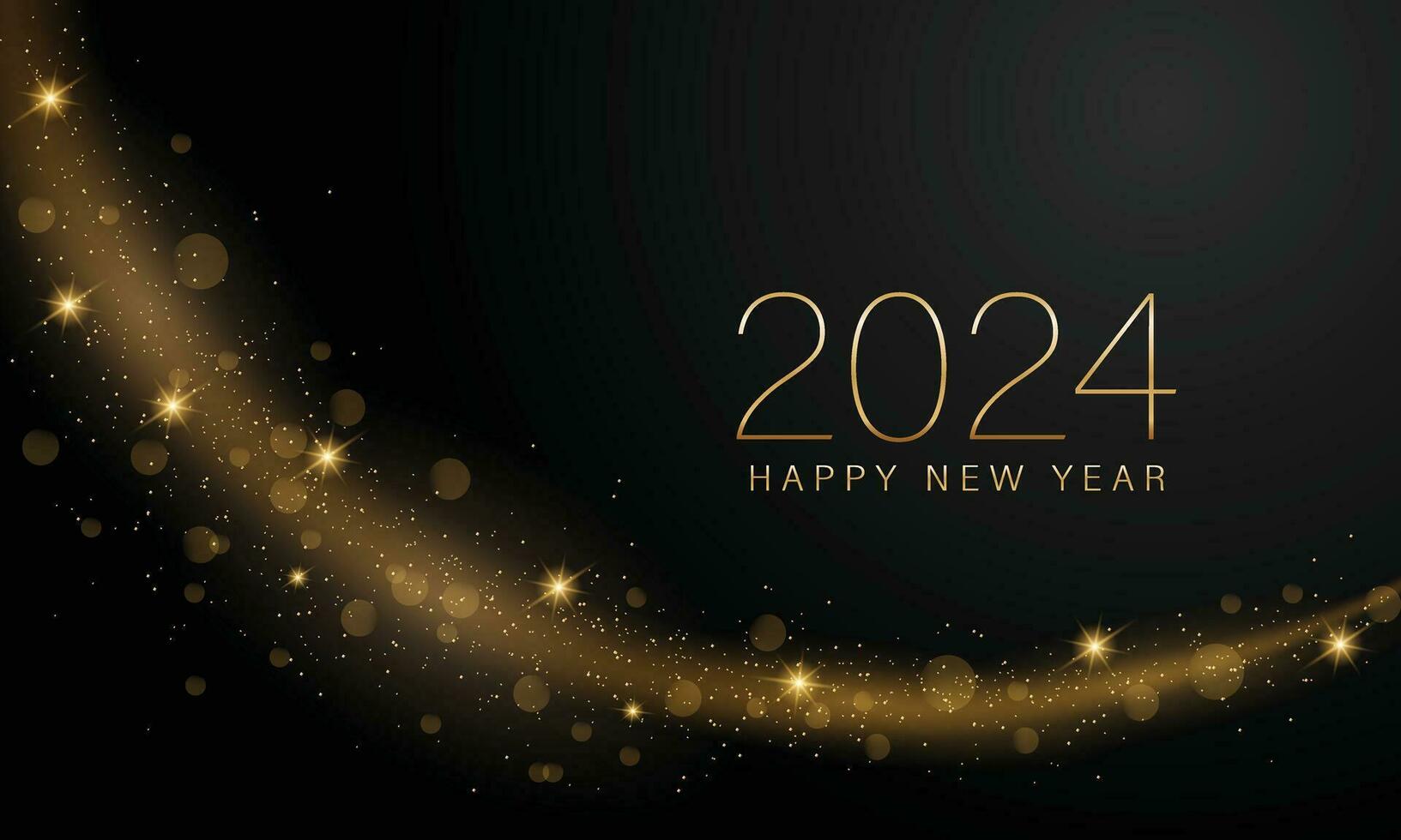 2024 Happy New Year Background Design. Greeting Card, Banner, Poster ...