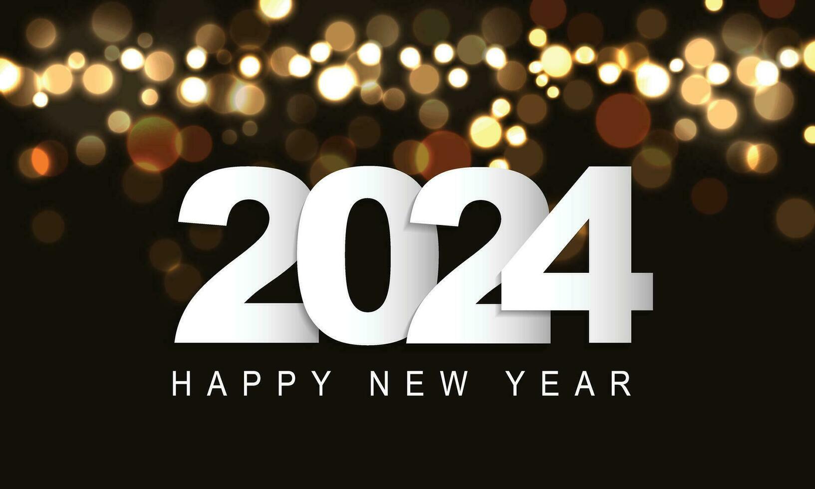 2024 Happy New Year Background Design. Greeting Card, Banner, Poster. Vector Illustration.