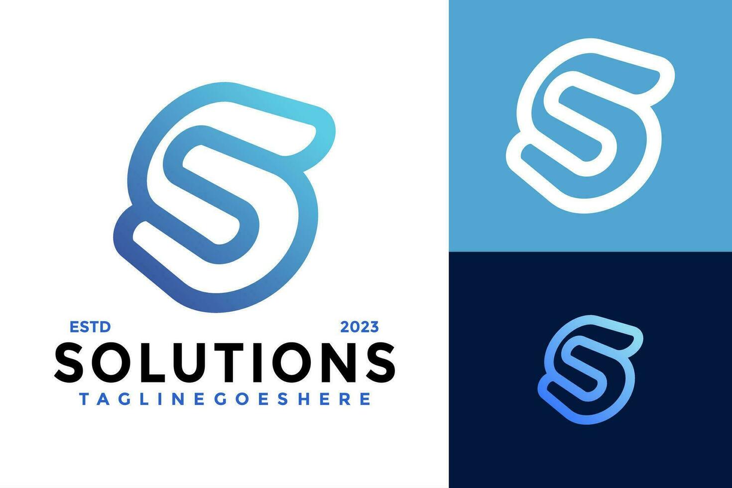 Letter  S Solution Logo design vector symbol icon illustration