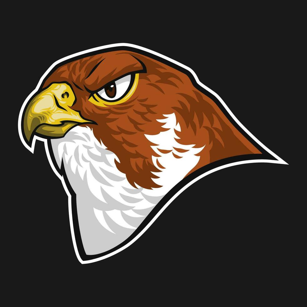 falcon head mascot logo vector